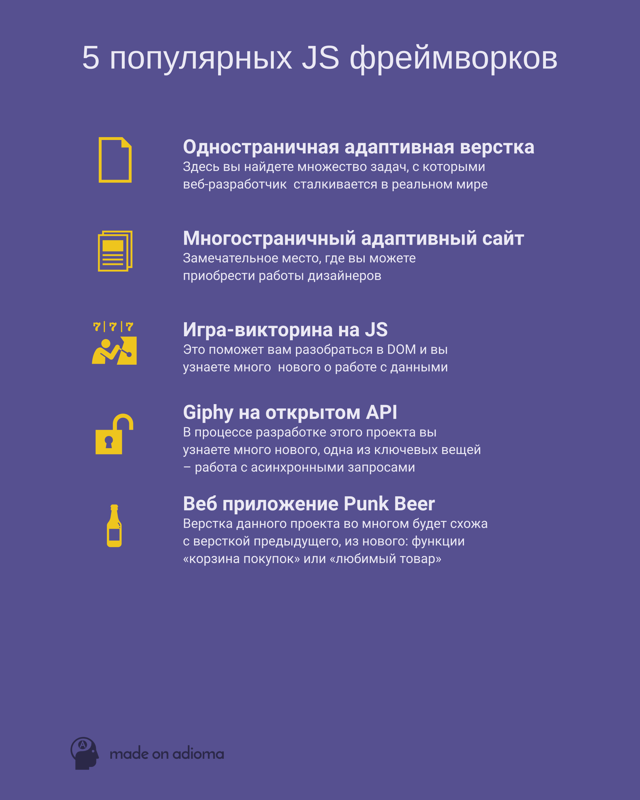 5 популярных JS фреймворков